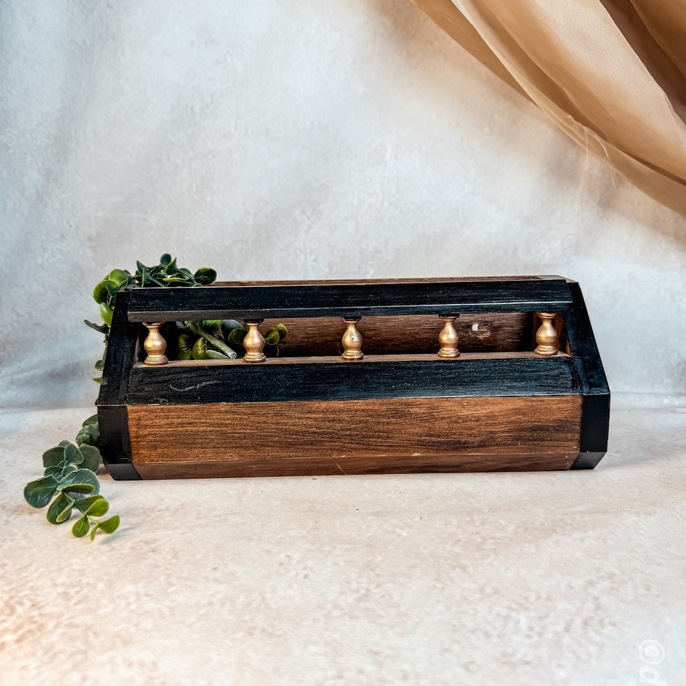Wooden Spindle Holder Shelf